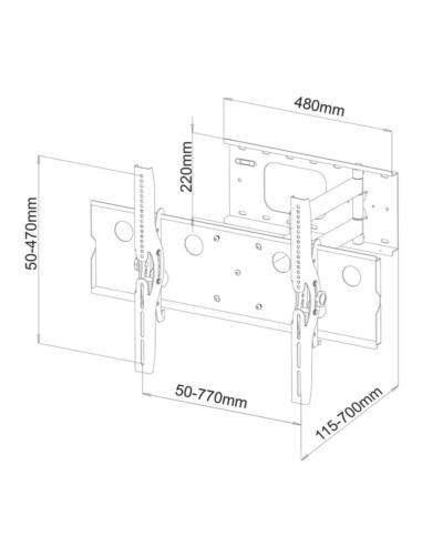 Uchwyt AR-20A 32-60" 60kg reg. w pionie i poziomie
