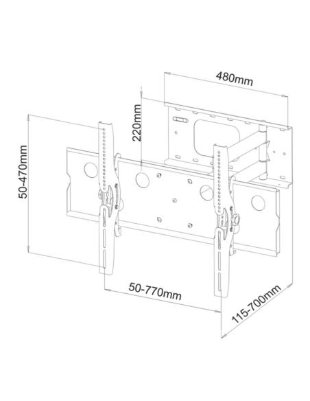 Uchwyt AR-20A 32-60" 60kg reg. w pionie i poziomie
