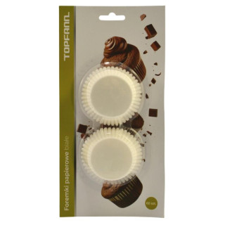 Foremki do babeczek papierowe 7cm 60szt białe