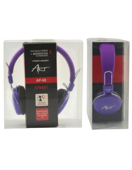 Słuchawki ART AP-60MC fiolet