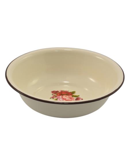 Miska emaliowana 24cm beżowa