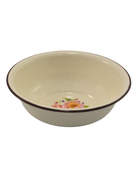 Miska emaliowana 22cm beżowa