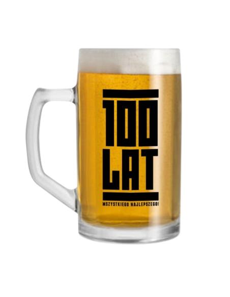 Kufel szklany 500ml "100 lat"