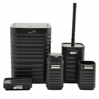 Łazienkowy zestaw 5 części kwadrat antracyt 4400