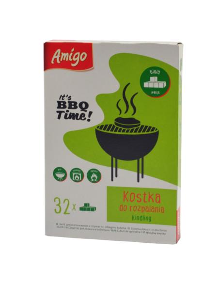 Grill podpałka kostka biała 32 sztuki
