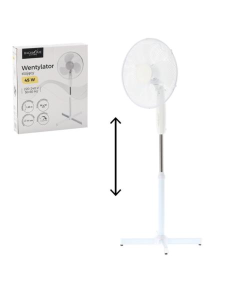 Wentylator stojący biały FAN4218 45W