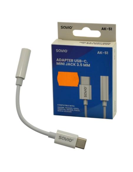 Adapter USB-C, Mini Jack 3,5 mm AK-51