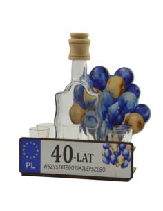 Karafka szklana Tablica Rejestracyjna-Cyfra 839 mix 2