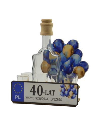 Karafka szklana Tablica Rejestracyjna-Cyfra 839 mix