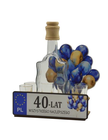 Karafka szklana Tablica Rejestracyjna-Cyfra 839 mix