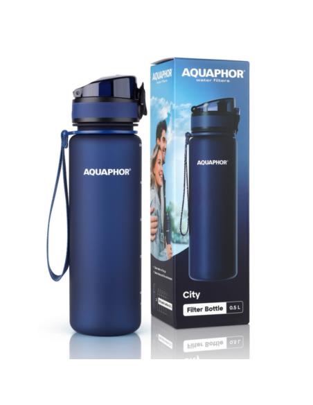 Butelka filtrująca Aquaphor City 0,5L granatowa