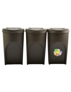 Kosze na śmieci 3x35L Sorti box czarny IKWB35S3-S411 2
