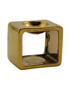 Kominek ceramiczny na olejek 9,5x7,5x8,5cm złoty