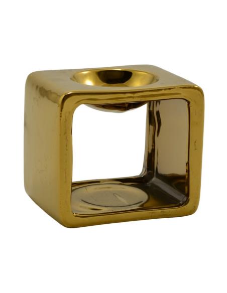 Kominek ceramiczny na olejek 9,5x7,5x8,5cm złoty