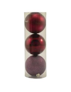 Bombki 3szt 10cm w tubie 3270 mix 2