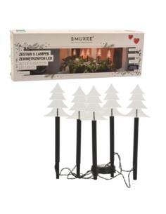 Lampki LED choinki biały ciepły 35,5cm 5szt