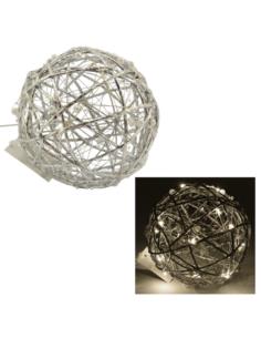 Ozdoba bożonarodzeniowa Kula LED 15cm srebrna
