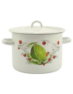 Garnek emalia 20cm 4,5L z/p Limonka