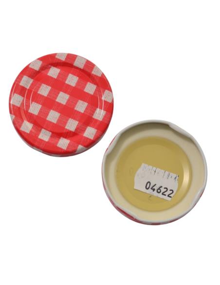Zakrętka fi 58 4z kratka czerwona
