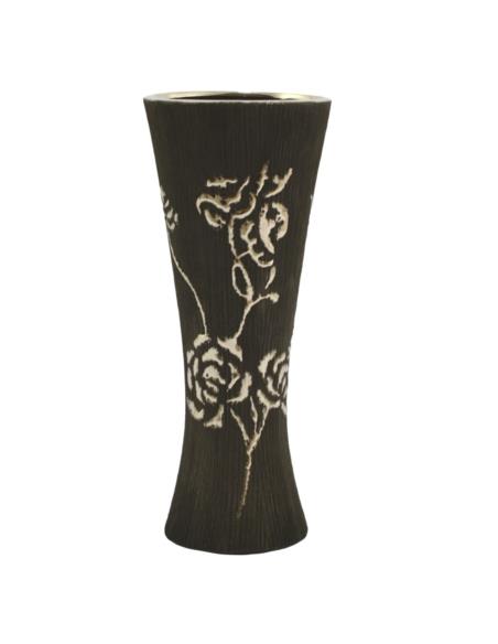 Wazon ceramiczny czarno-srebrny W-BB09C-H2286S