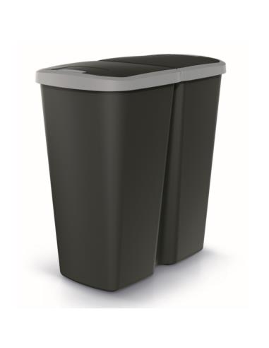 Kosz do segregacji śmieci 45L Compacta Duo czarny NDAB45