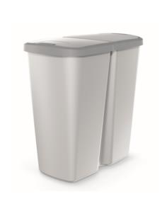 Kosz do segregacji śmieci 45L Compacta Q Duo popielaty NDAB45