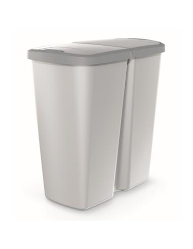 Kosz do segregacji śmieci 45L Compacta Q Duo popielaty NDAB45