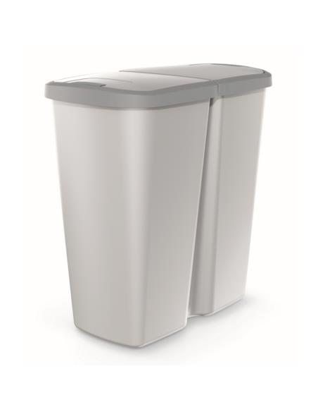 Kosz do segregacji śmieci 45L Compacta Q Duo popielaty NDAB45