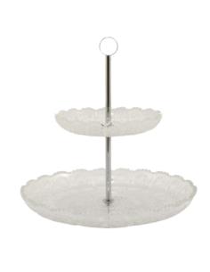 Patera kryształ 30cm h-32cm 2-poziomowa BOR/PAT