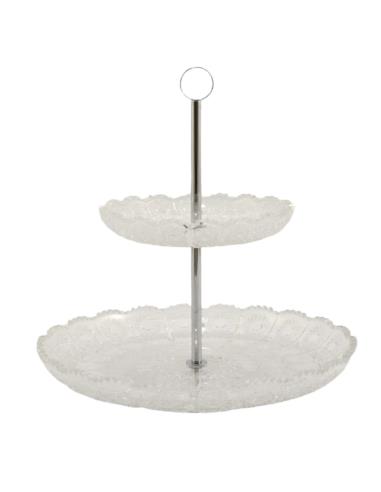 Patera kryształ 30cm h-32cm 2-poziomowa BOR/PAT