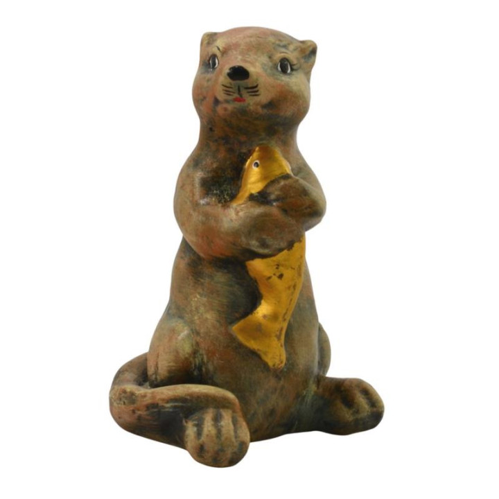 Figurka Wydra h:23cm ceramiczna 396