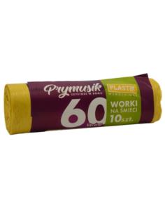 Worki na śmieci 60L 10szt żółte Prymusik