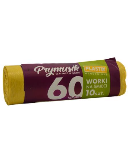 Worki na śmieci 60L 10szt żółte Prymusik