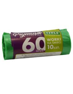 Worki na śmieci 60L 10szt zielone Prymusik