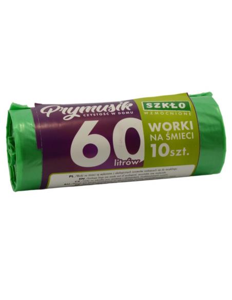 Worki na śmieci 60L 10szt zielone Prymusik