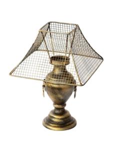 Lampionik metalowy z abażurem WLR1403