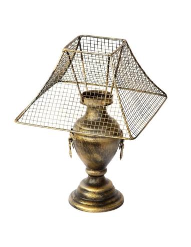 Lampionik metalowy z abażurem WLR1403