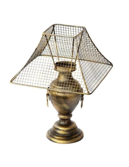 Lampionik metalowy z abażurem WLR1403