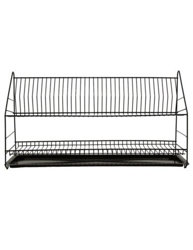 Suszarka do naczyń 2-poziomowa 80cm czarna