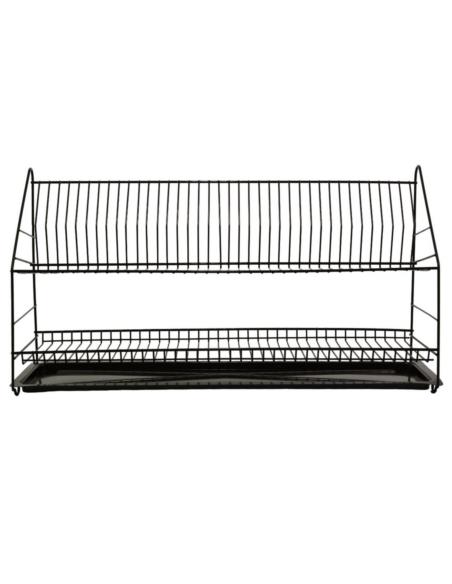 Suszarka do naczyń 2-poziomowa 80cm czarna