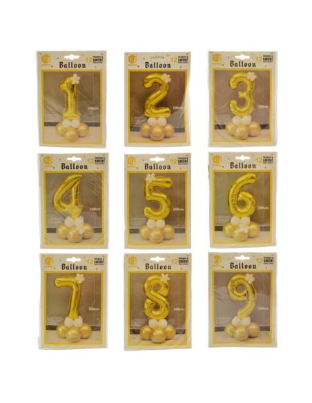Balon Cyfra 0-9 100cm ASG21159 mix