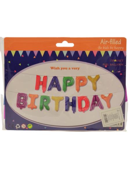 Balony 13szt Happy Birthday AS08983 mix