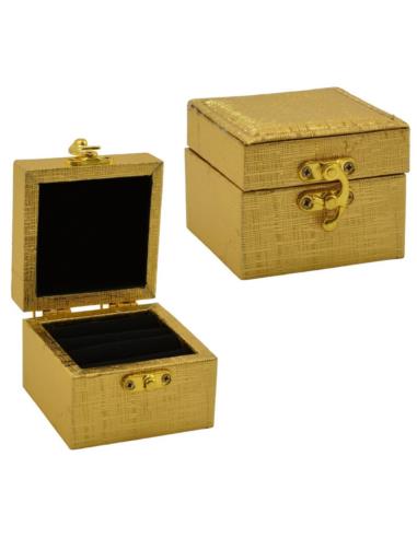 Szkatułka 8x8x6,5cm MDF złota