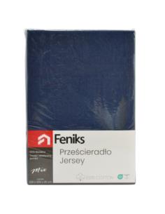 Prześcieradło Jersey 200x220cm granat