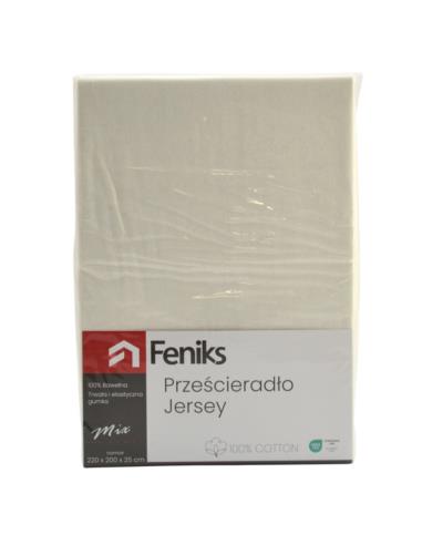 Prześcieradło Jersey 200x220cm biały