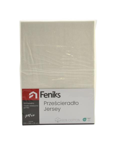 Prześcieradło Jersey 200x220cm biały
