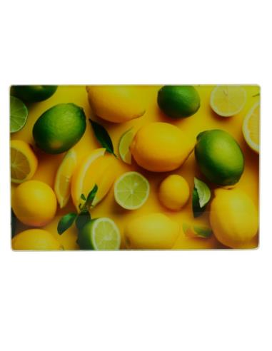 Deska do krojenia szklana 20x30cm cytryna