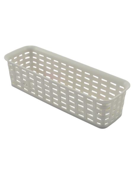 Koszyk plastikowy rattan 24x8x6cm biały