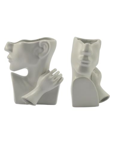 Doniczka ceramiczna Twarz 21x18cm PL-340