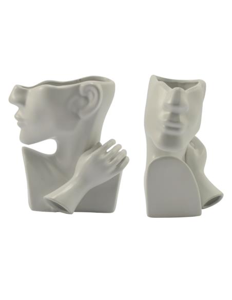 Doniczka ceramiczna Twarz 21x18cm PL-340